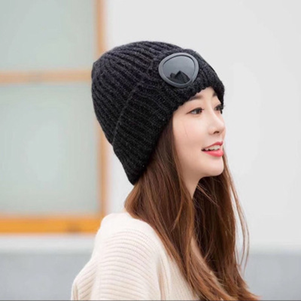 Fashion Men Women Goggle Beanie Knitted Woolly Winter Chunky Beany Hat Caps SF