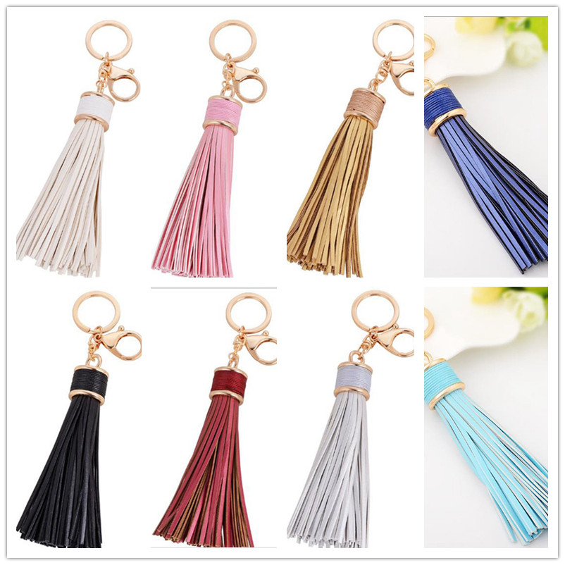 Charm Leather Tassel Key Chain Handbag Bag Purse Accessories Pendant ...