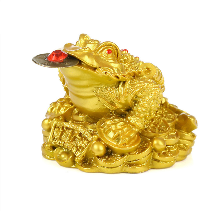 Chinese Feng Shui Lucky Three Legged Money Toad Fortune Frog Home Decor