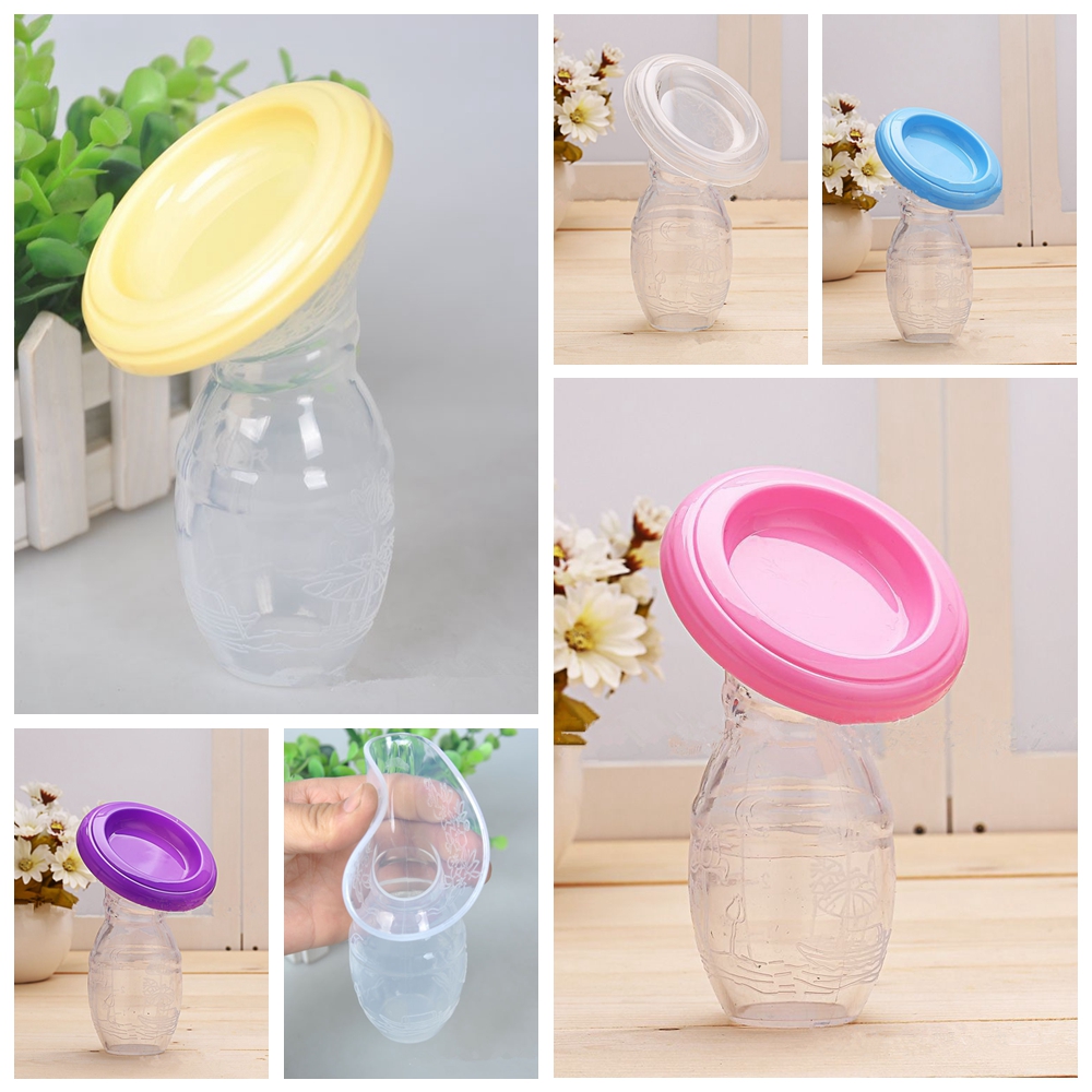 Silicone Mom Breastfeeding Manual Breast Pump Baby Feeding Milk Saver Collector