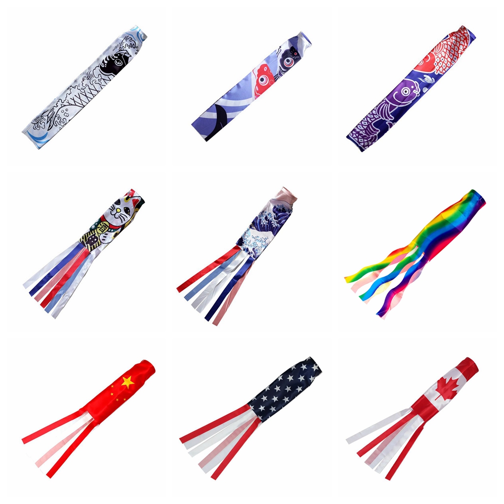 70cm Polyester fabric Patriotic Windsock Streamer Flag Festivals Caravan Camping