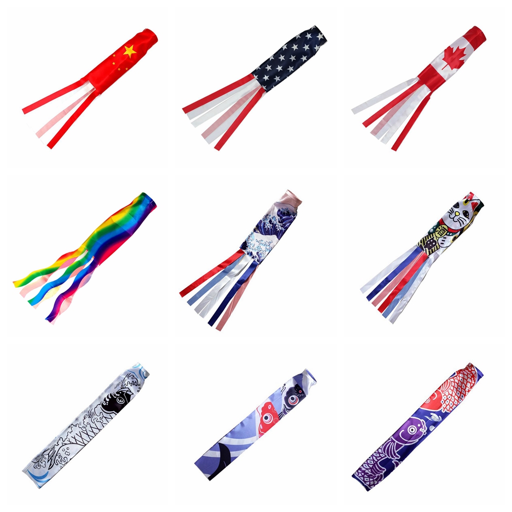 70cm Polyester fabric Patriotic Windsock Streamer Flag Festivals Caravan Camping