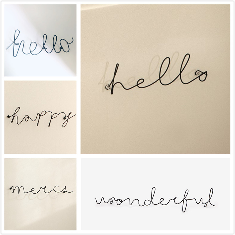 1pc Wire Letters Home Decor Interior Wall Sign Decorative Wire Letters Home Decor Interior Wall
