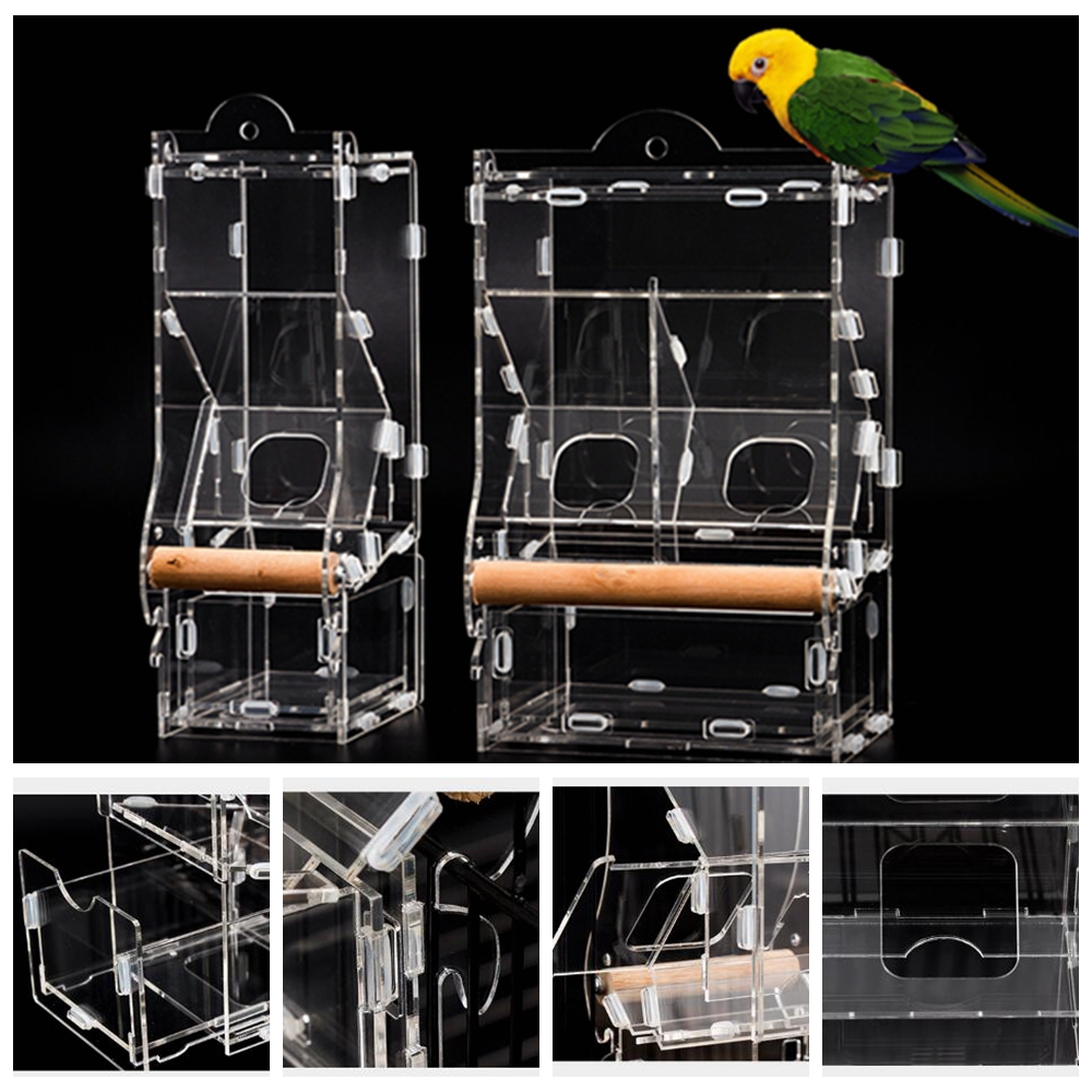 Birds Parrots Feeder No Mess Automatic for Cage Indoor/Outdoor Use Accessories eBay