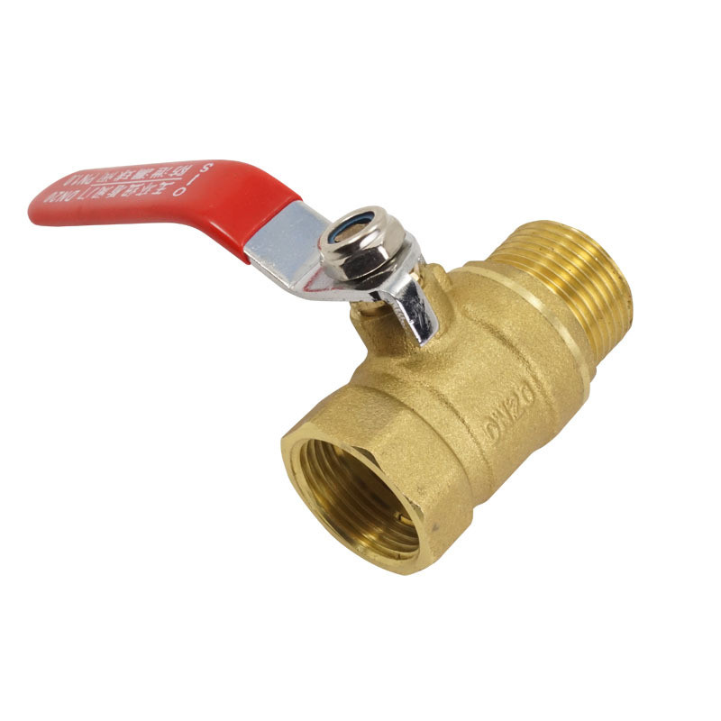 Red Handle 1/2" Brass Ball Valve Shut Off Switch Water Oil Gas Air Compressor 