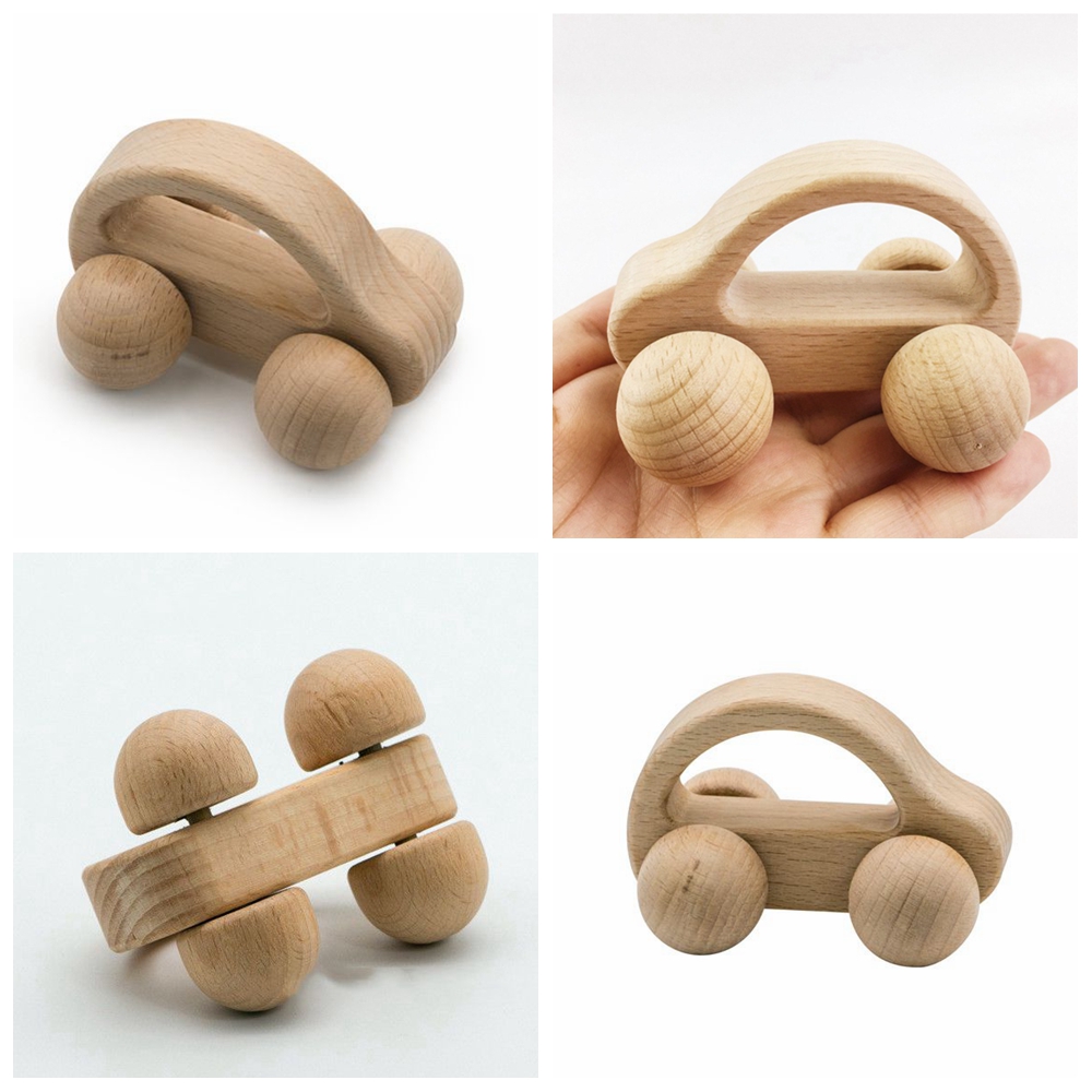 personalised wooden baby rattle