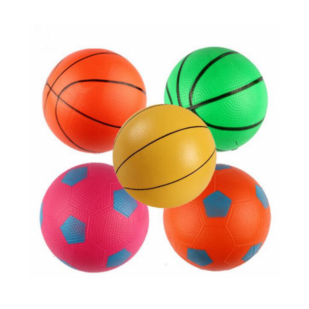6Inch 2Pcs Small Basketball Football Durable PVC Bouncy Ball Kids Toy Playing 