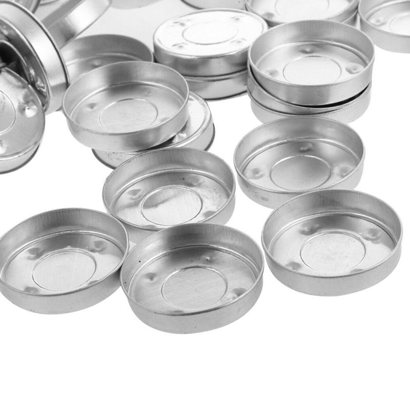 100Pcs Aluminum Tealight Empty Case Tea Light Tins Containers Candle