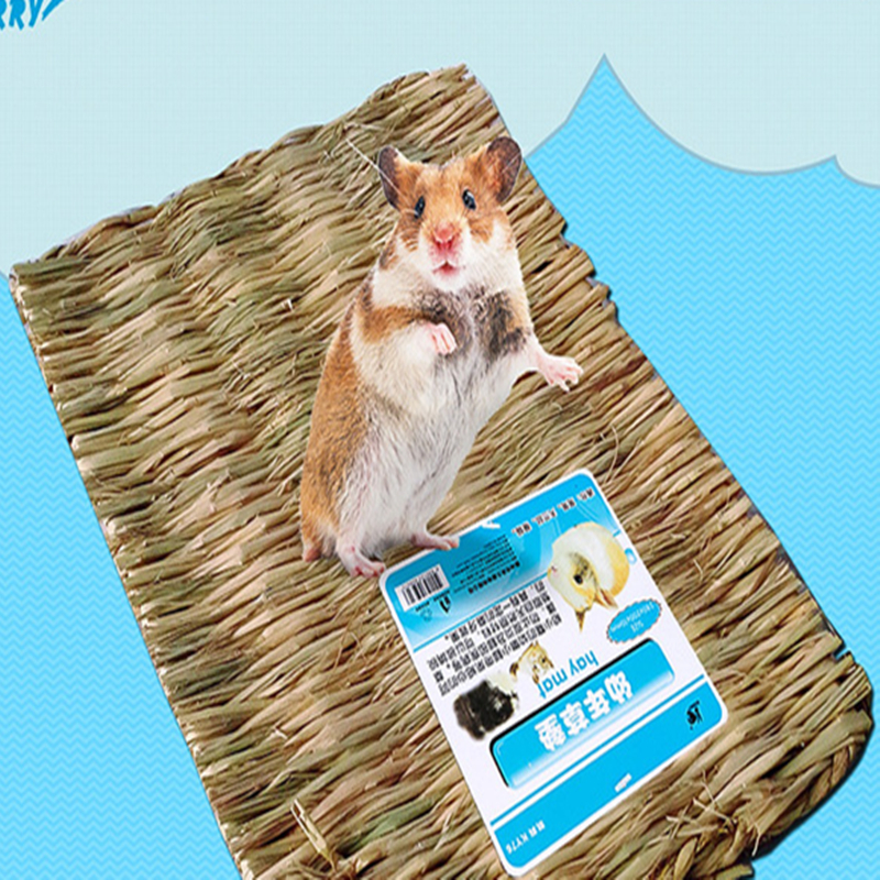 Small Animal Rat Hamster Rabbit Grass Chew Mat Breakers Toy House pad