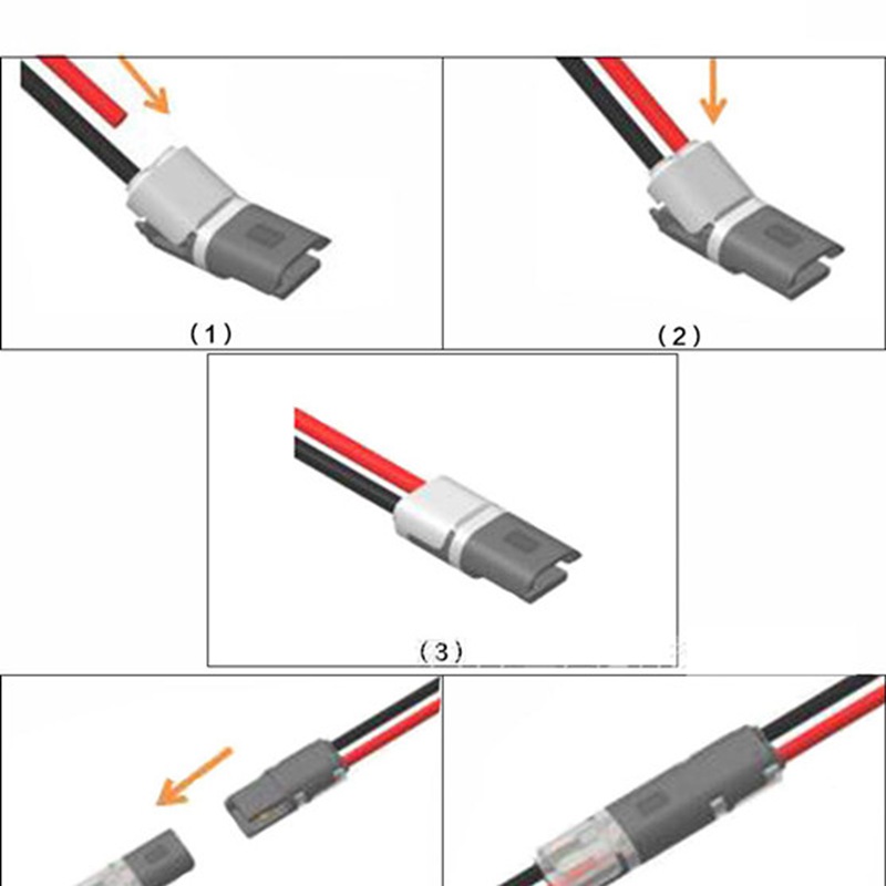 10X 12V Wire Cable Snap Plug In Connector Terminal Connections Joiners