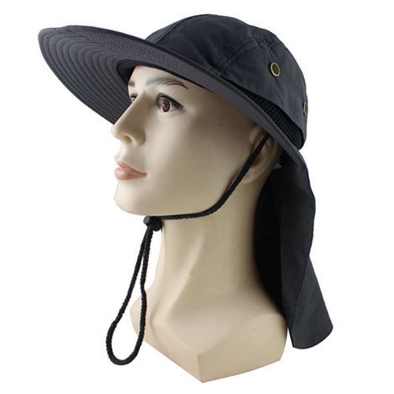 Outdoor Summer Fishing Cap Sun Hat With Neck Flap Cover