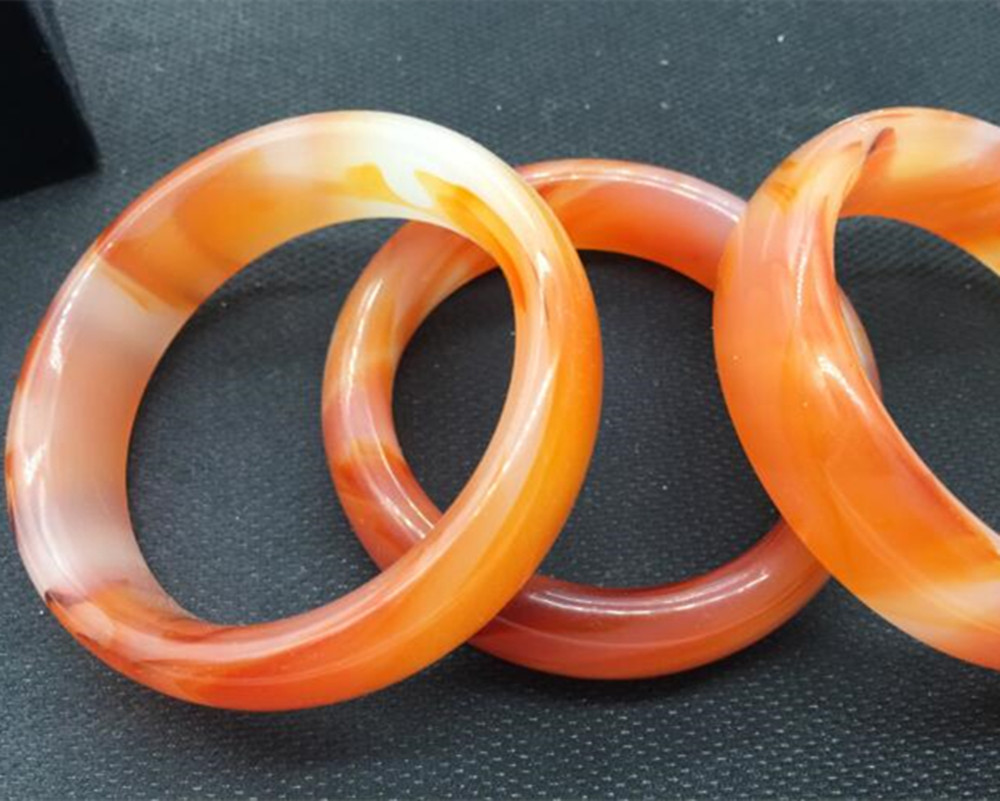 Chinese beautiful bangle Natural yellow jade hand-carved bracelet 62mm-64mm