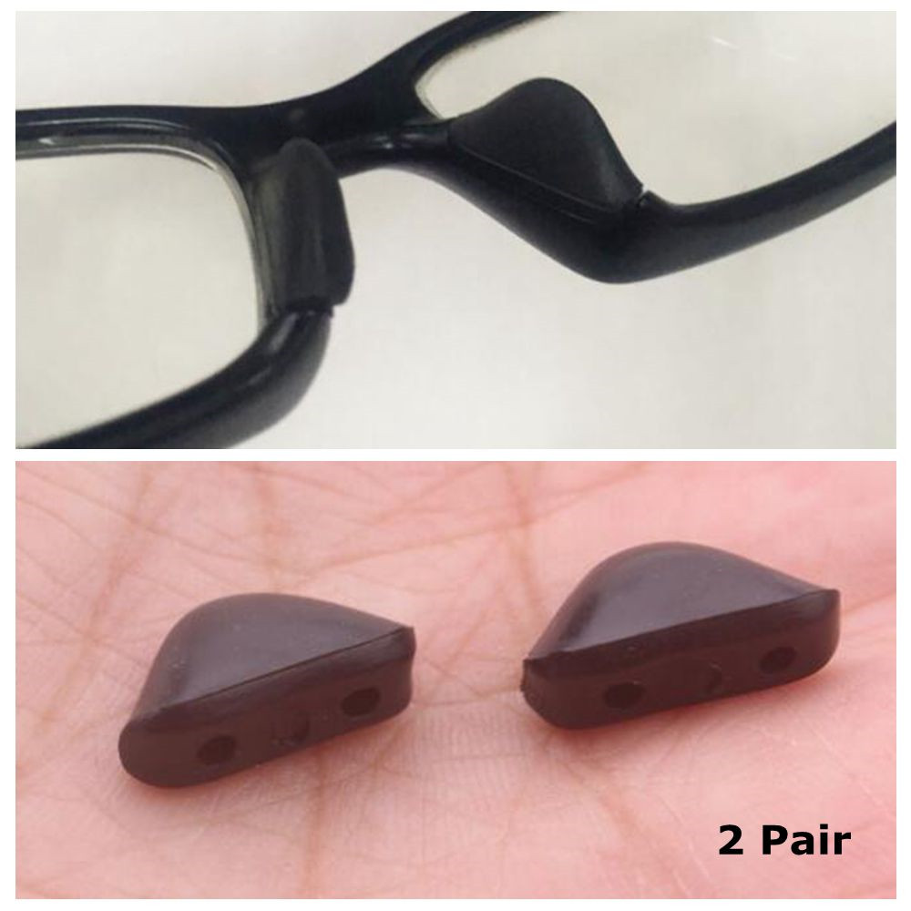 2pair Two Hole Replacement Silicone Plug In Nose Pads For Sunglasses Eye Glasses Ebay
