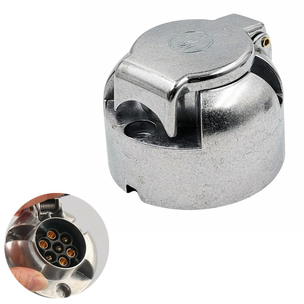 7Pins Aluminium Alloy 12N Towing Electric Trailer Caravan Car Plug