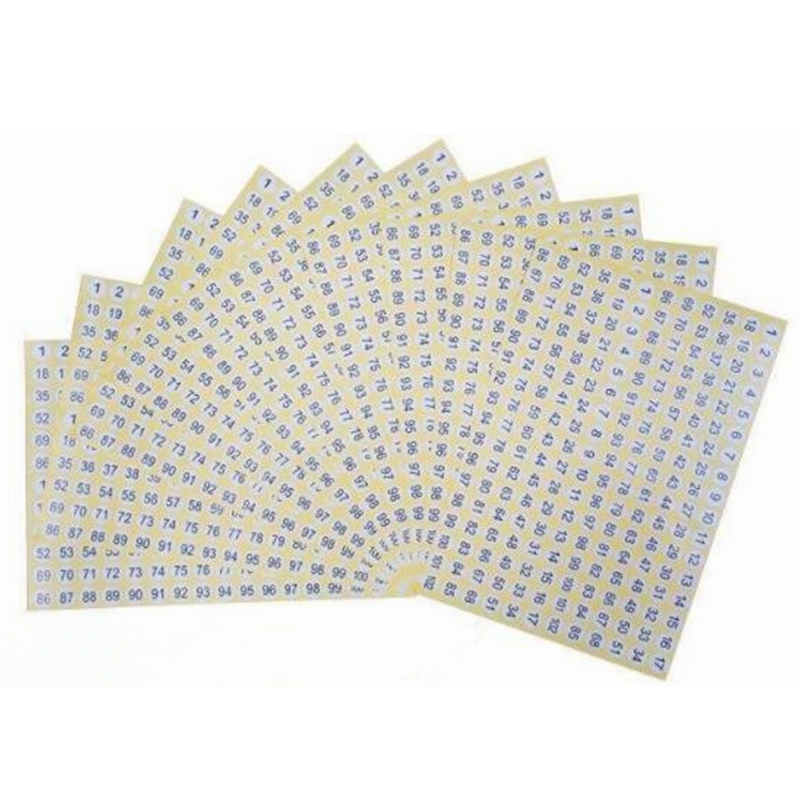 Round Sticky 1 102 Numbers Stickers Small Garment Numbered Labels 15 9927