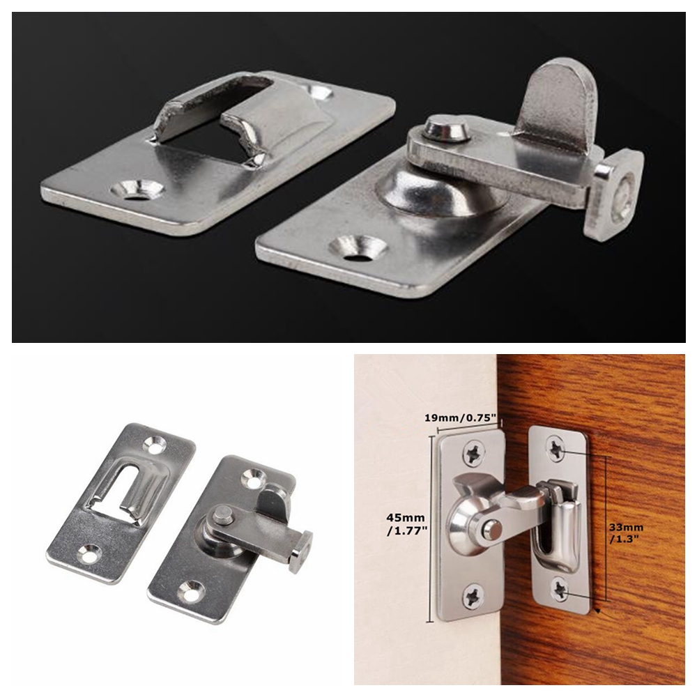 Stainless Steel 90 Degree Right Angle Gate Latches Bar Latch Door Lock ...