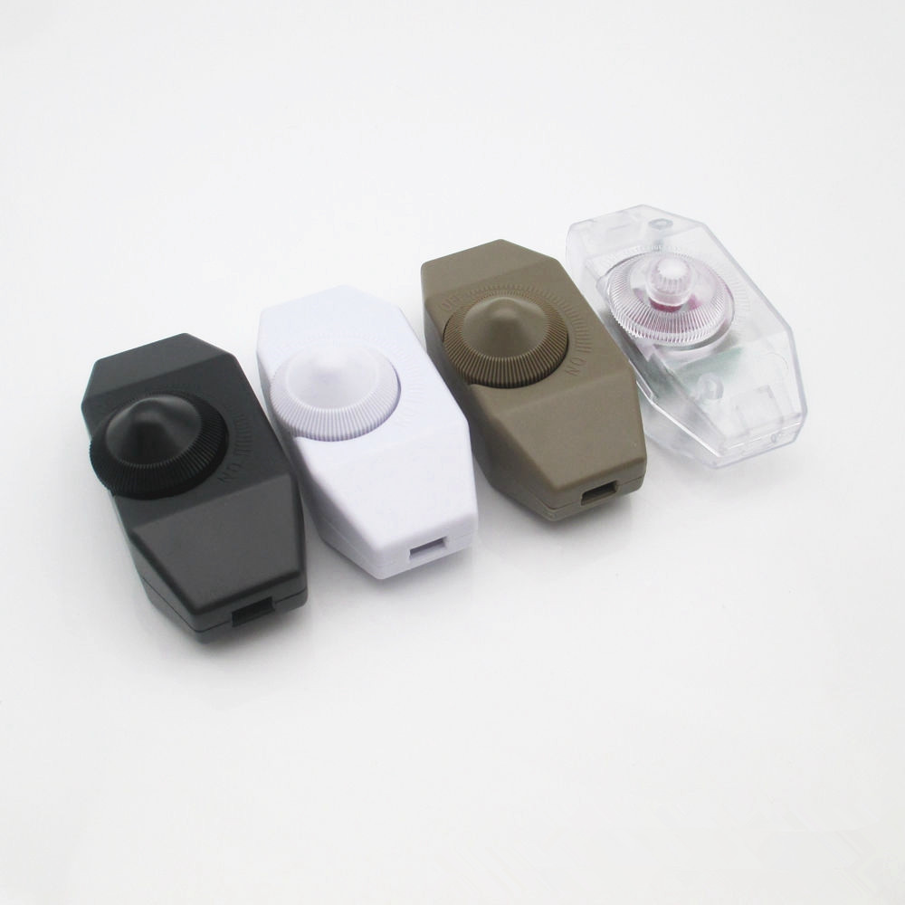 2Pcs 1A 220V 1560W 904 AC Manual Knob Floor Table Lamp In Line Dimmer