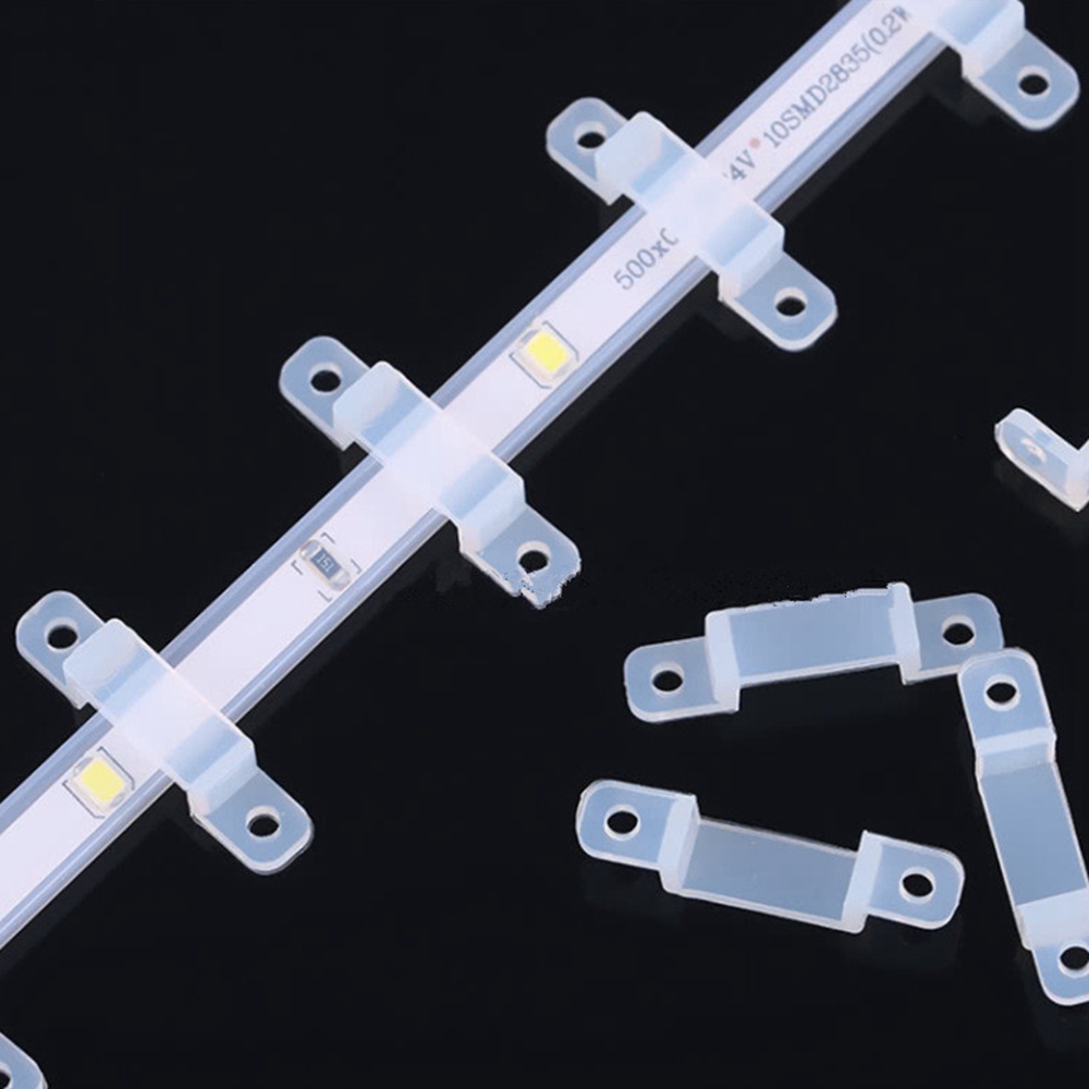 Montage Clips für led streifen Halter Clip 17mm 14mm Breite Für Fix 5050  5630 RGB Flexible LED Streifen licht - AliExpress