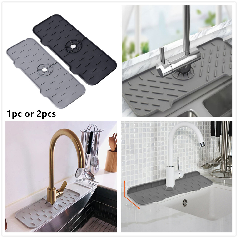 Department Store 1pc Silicone Sink Faucet Mat Kitchen; Bathroom