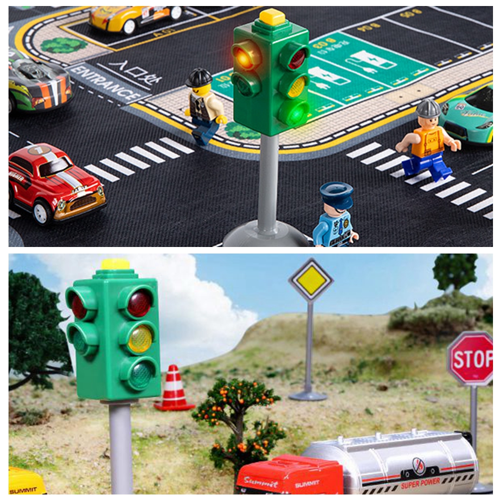 Stop Light Road Sign Traffic Signal Light With Sound & Light