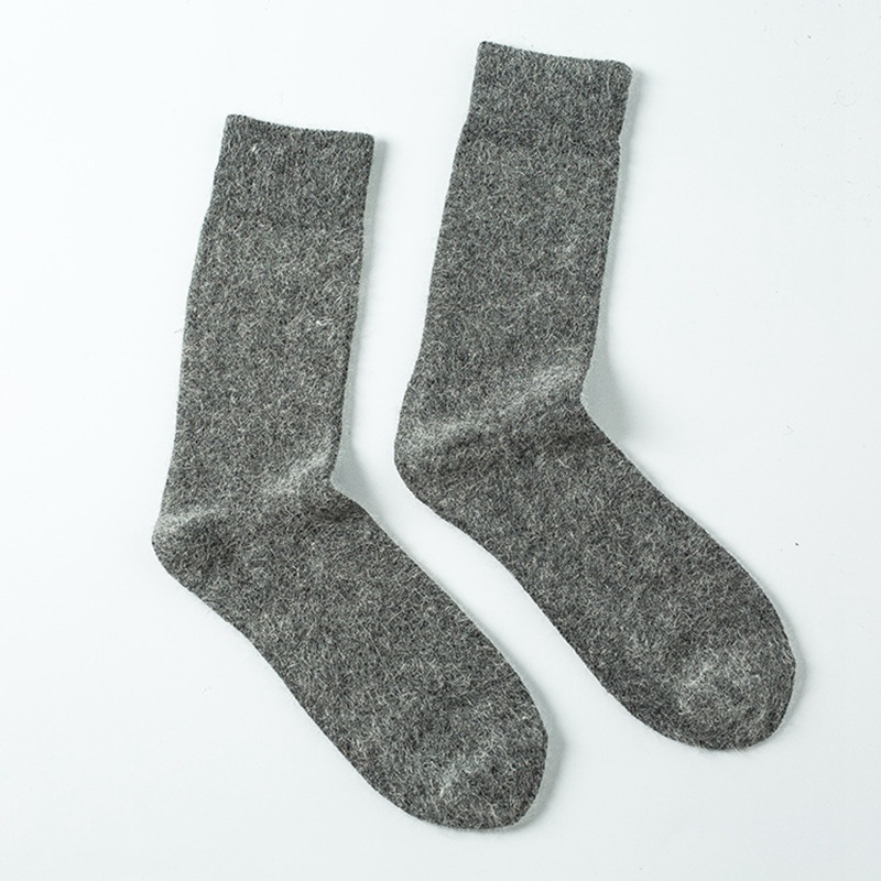 1 Pairs Angora Cashmere Wool Sock Mens Socks Comfortable Warm Pure Color - Picture 9 of 11
