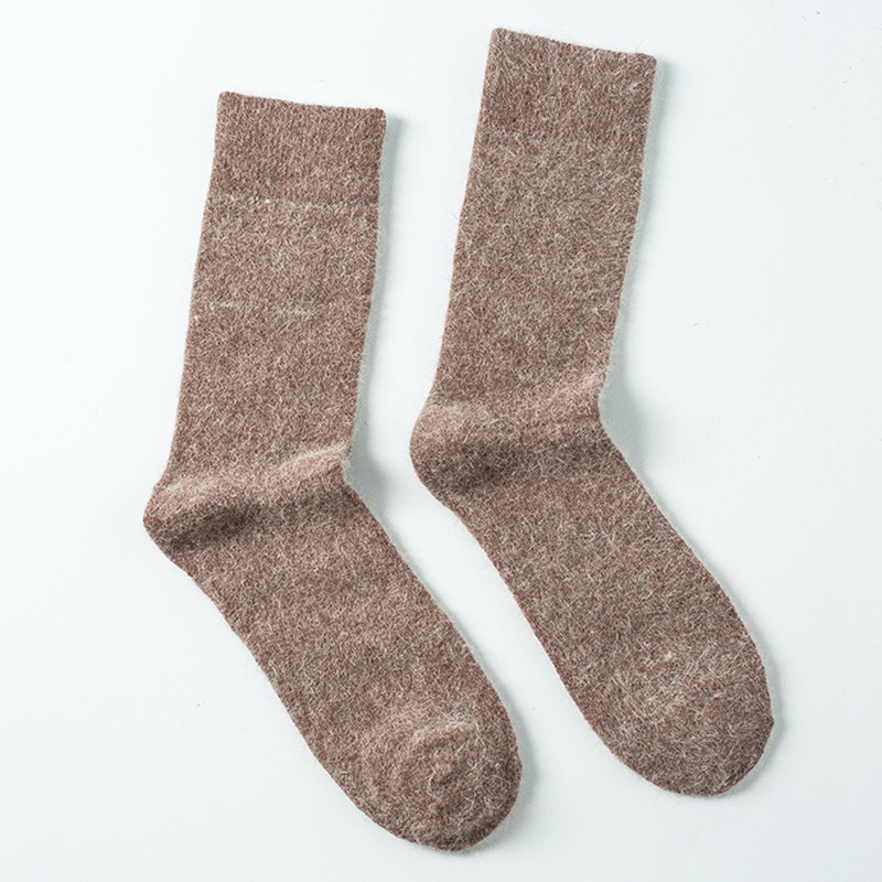 1 Pairs Angora Cashmere Wool Sock Mens Socks Comfortable Warm Pure Color - Picture 8 of 11