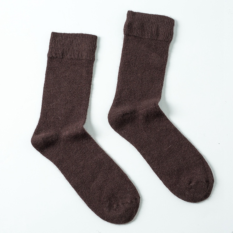 1 Pairs Angora Cashmere Wool Sock Mens Socks Comfortable Warm Pure Color - Picture 11 of 11