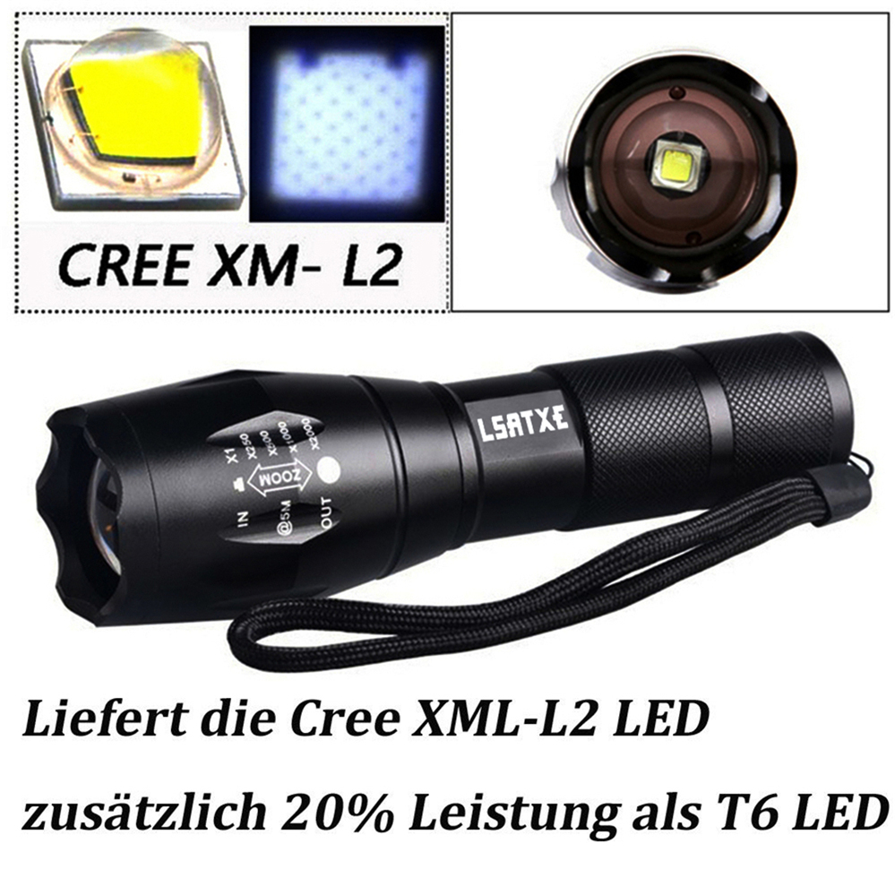 20000lm SHIXE G700 CREE L2 LED taktische Taschenlampe Military Torch Camping DE