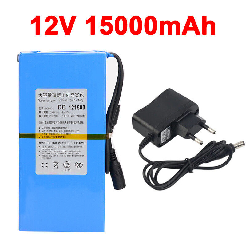 1800mAh~20000mAh Batterie Wiederaufladbare Tragbare Leistung Li-Ion Akku DC 12V - Afbeelding 16 van 21