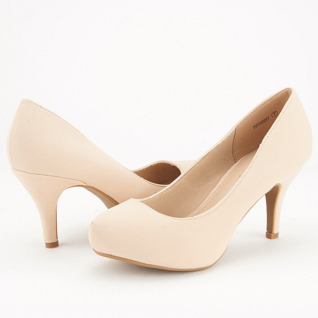 Women's Low Heel Shoes Chunky Low Block Heels Pointy Comfortable Platform  Black | eBay