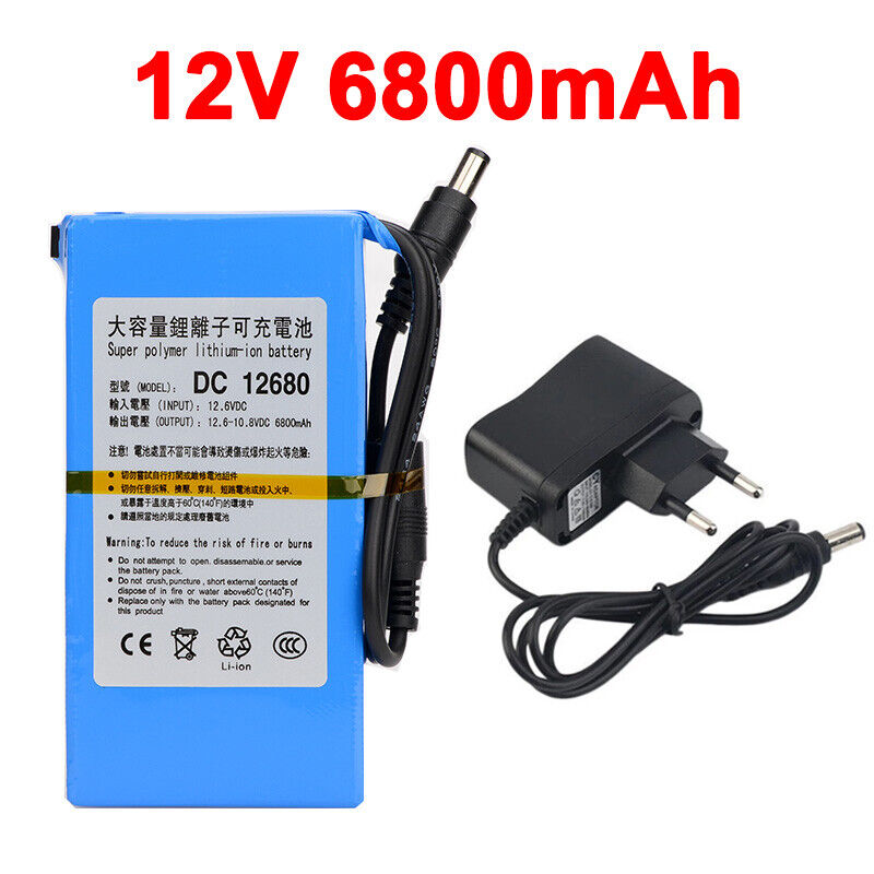 1800mAh~20000mAh Batterie Wiederaufladbare Tragbare Leistung Li-Ion Akku DC 12V - Afbeelding 10 van 21
