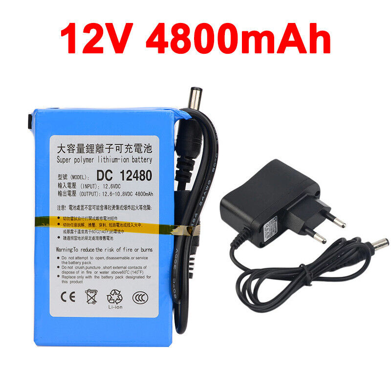 1800mAh~20000mAh Batterie Wiederaufladbare Tragbare Leistung Li-Ion Akku DC 12V - Afbeelding 9 van 21