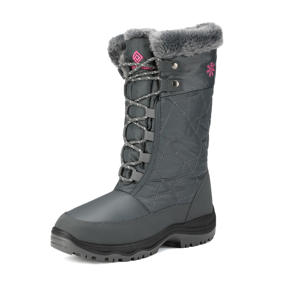 Women Winter Snow Boots Faux Fur Lined Zip Up Mid Calf Boots - Picture 10 of 17