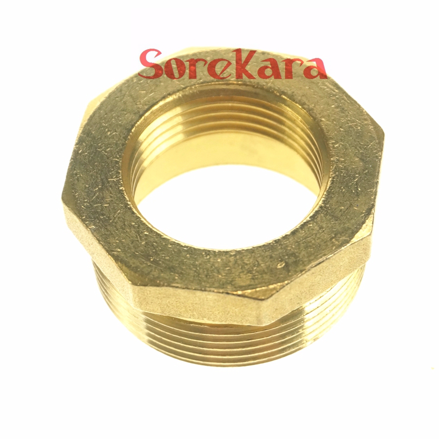 Brass Reducer 1-1//4/"/" BSP Male to 1//2/" BSP Female Reducing Bush Pipe Fitting