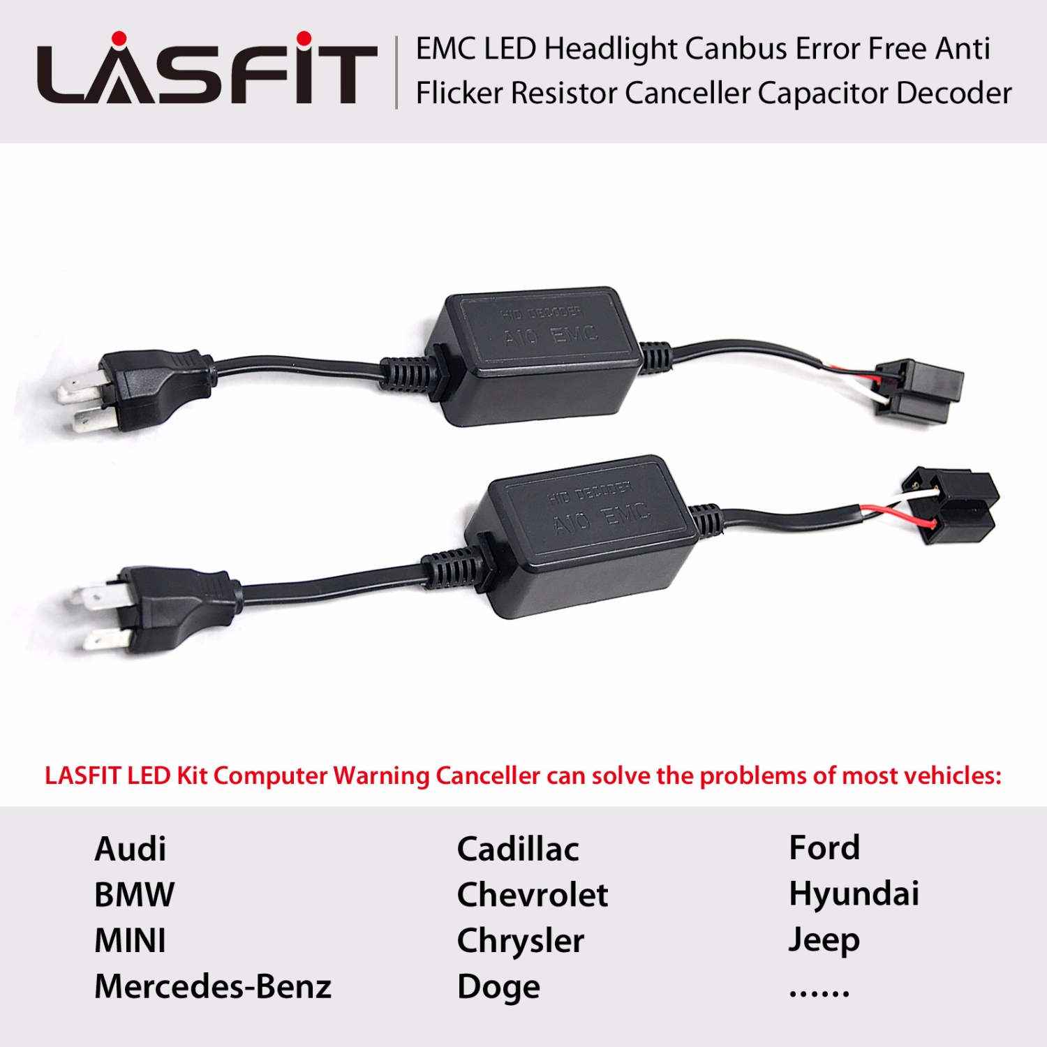 H4 9003 HID LED Headlight Canbus Error Free Load Resistor Decoder Anti Flicker