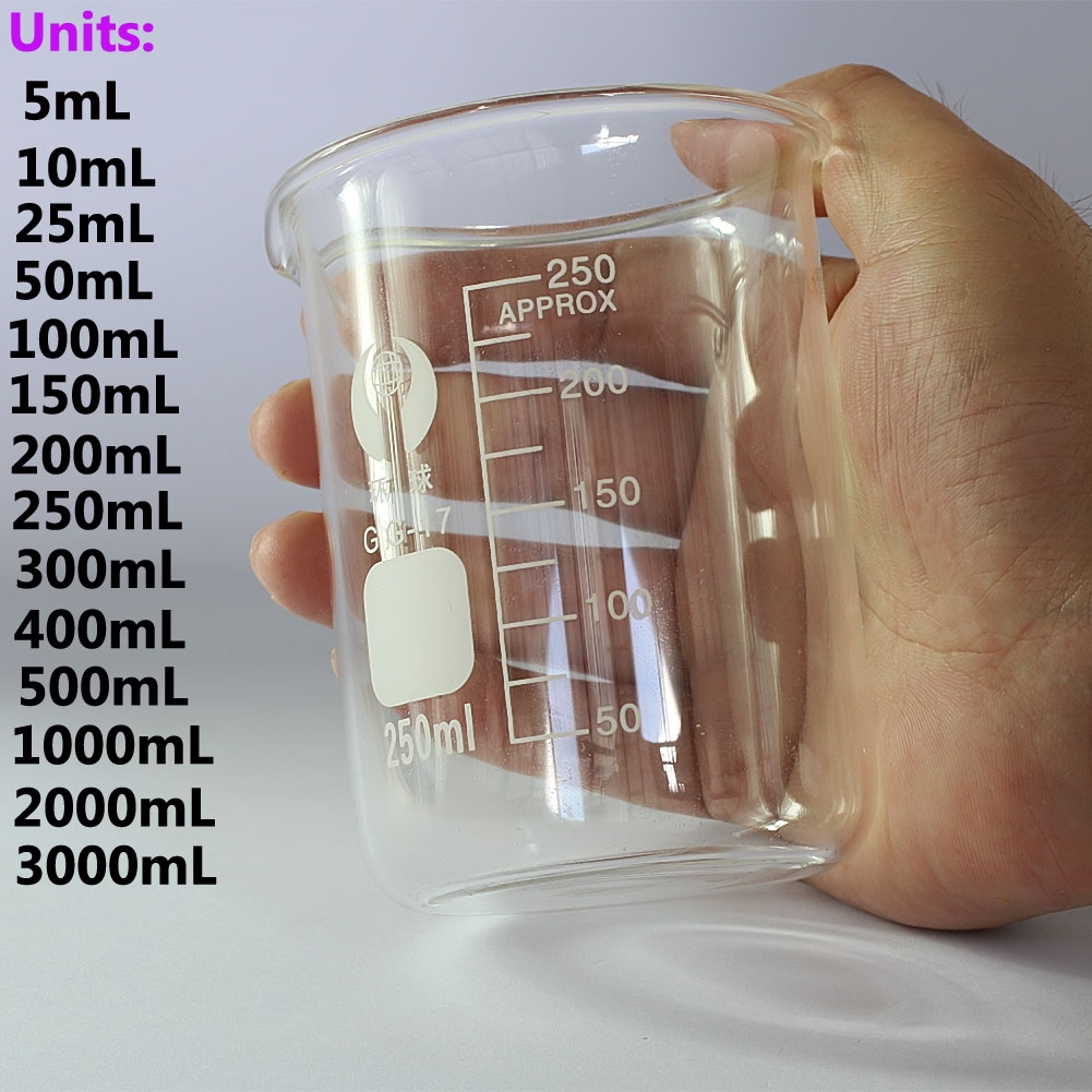 5ml~~ 5000ml Chemistry Laboratory Glass Beaker Borosilicate Measuring Beakers Ebay 2938