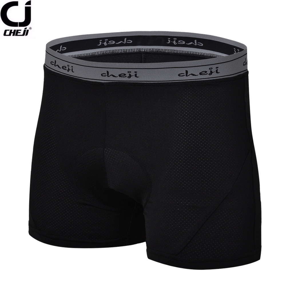 CHEJI Men's Cycling Underwear Briefs Padded Black Cycling Short Pant ...