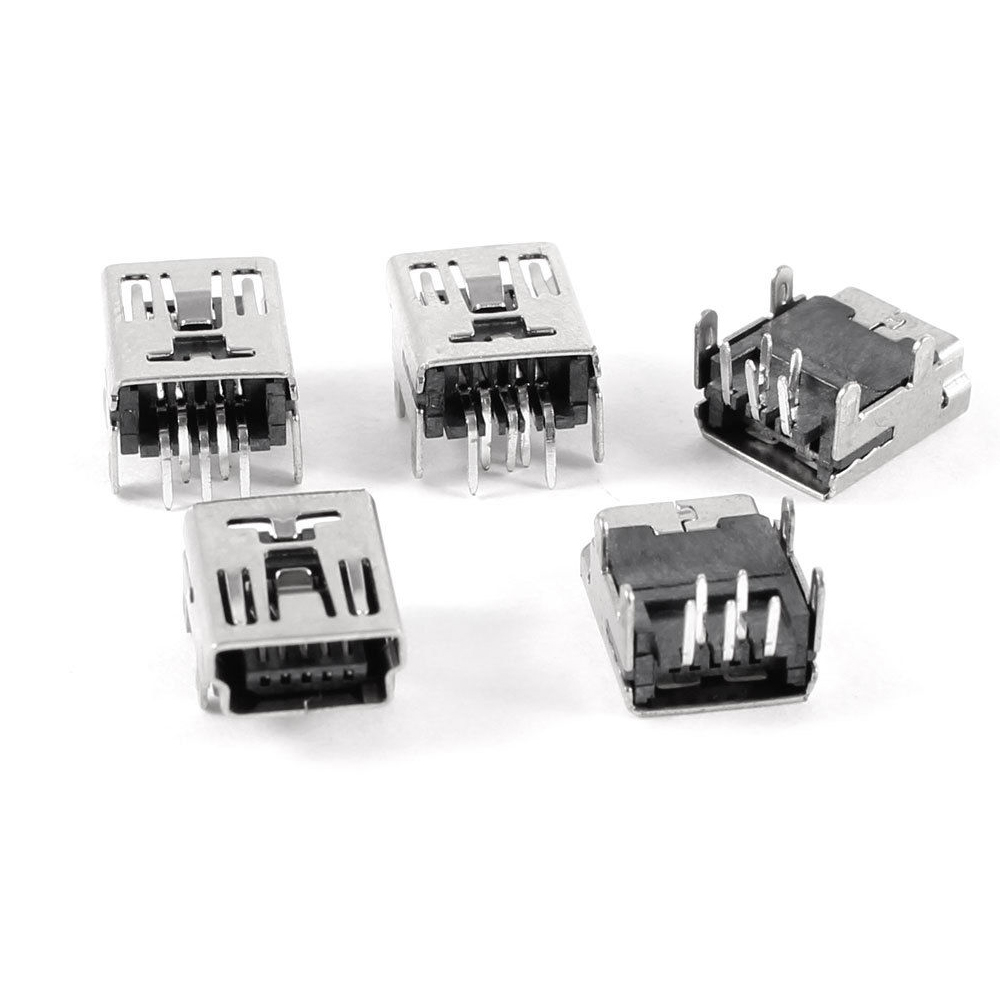 20pcs Mini Usb Type B Female Socket 5 Pin Right Angle Dip Jack Connector Ebay 4938