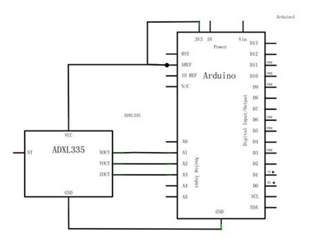 Adxl345 схема подключения