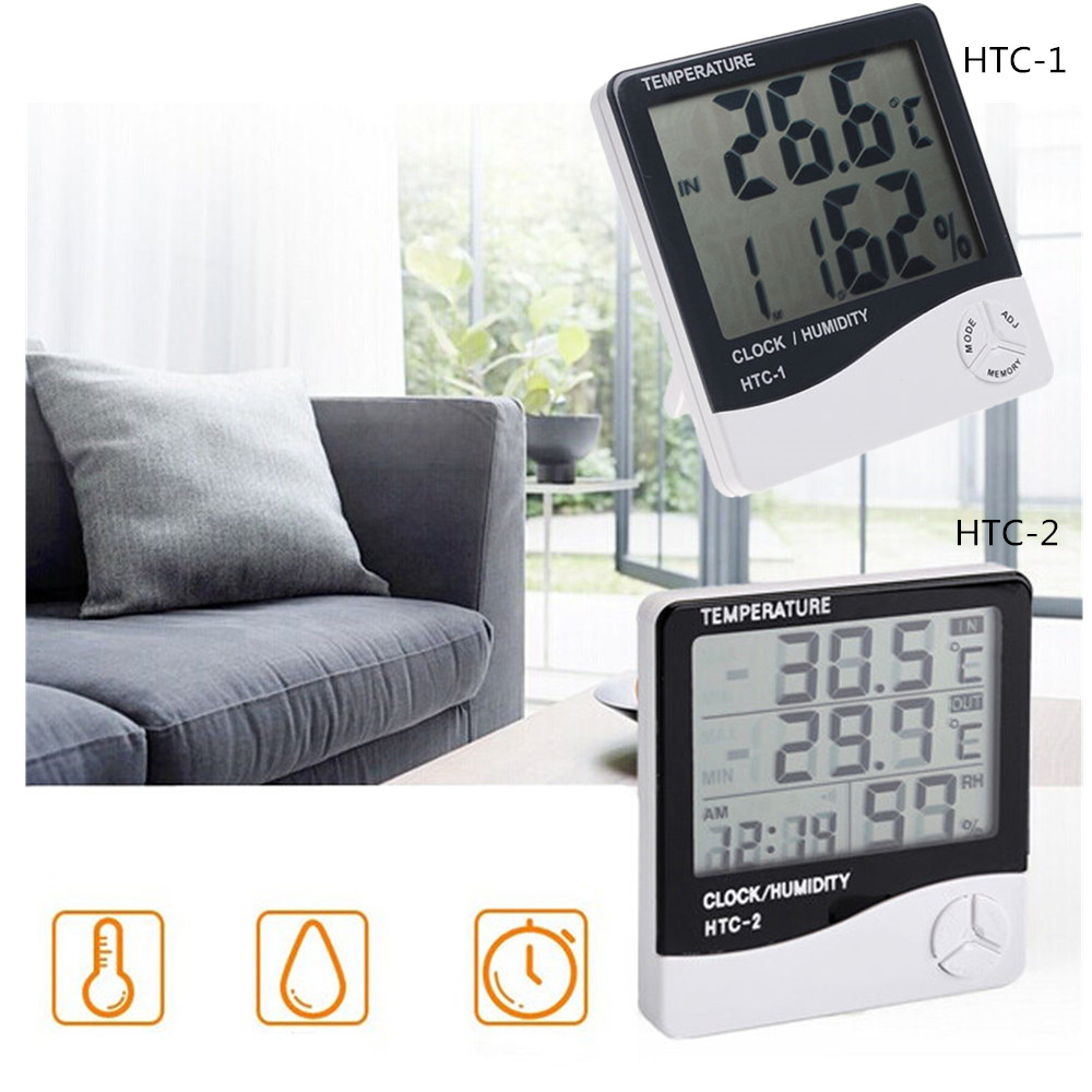 Как настроить термометр с часами. HTC-2 цифровой термометр-гигрометр. Термометр HTC-1. HTC-2. Часы-термометр HTC-2 (3в1).