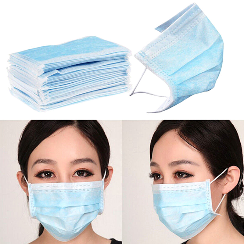 50x Disposable Surgical Mask Medical Hygienic Earloop Mouth