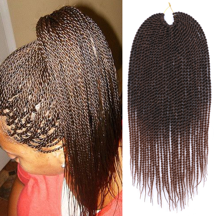 Ombre Brown Braiding Hair 18 30roots Pack Senegalese Twist