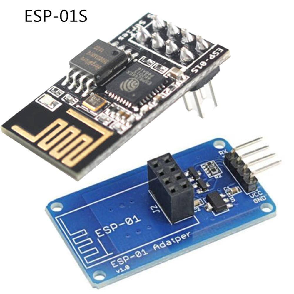ESP-01S ESP8266 Serial Wi-Fi Wireless Module + ESP-01 Adapter for ...