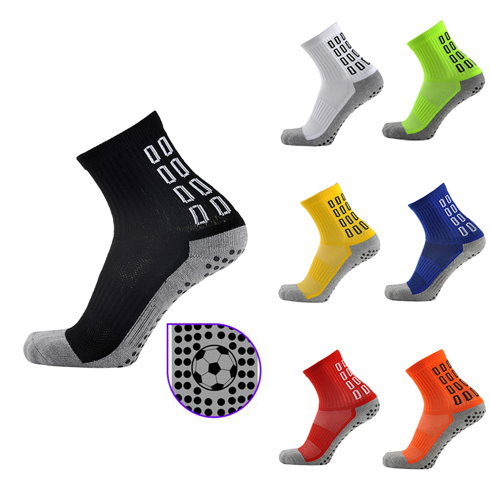 Non Slip Men's Football Socks Thick Sports Athletic Soccer Ankle Socks ...