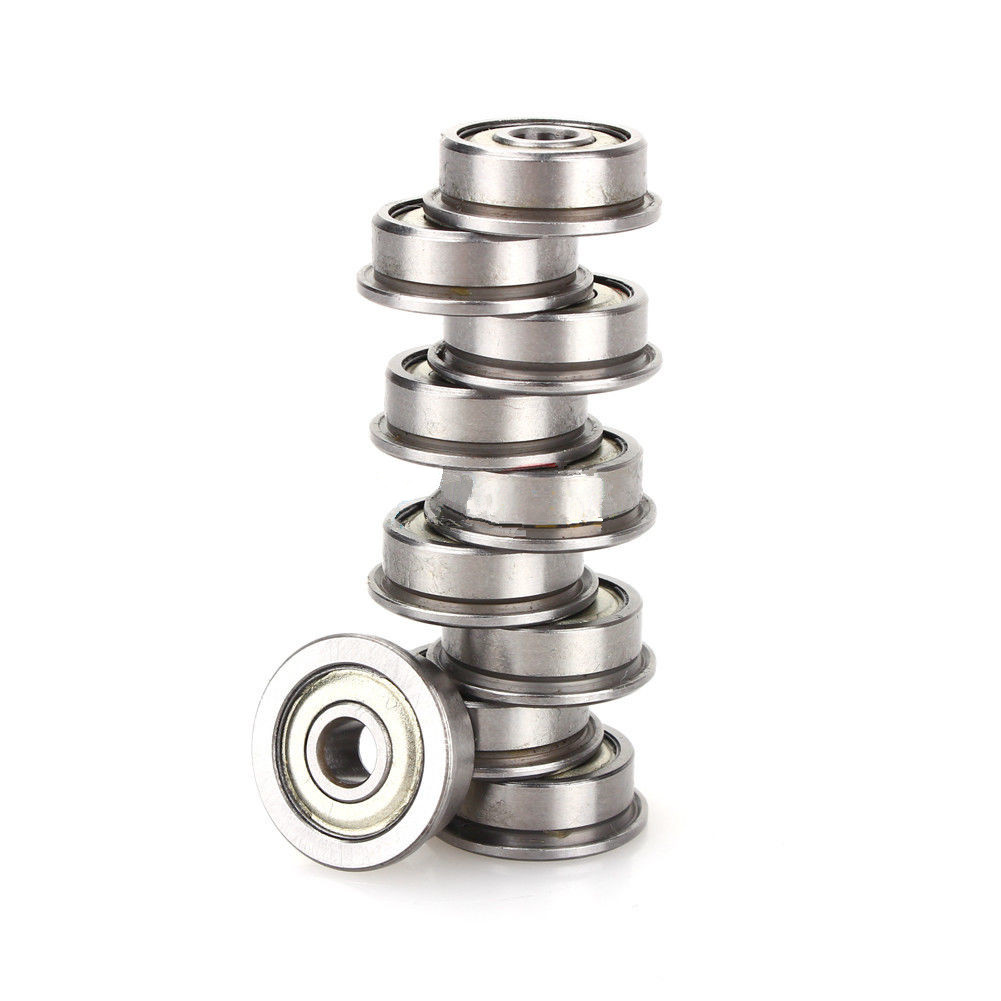 10 PCS F624ZZ 4x13x5mm Miniature Metal Bearing Flanged Ball Bearing