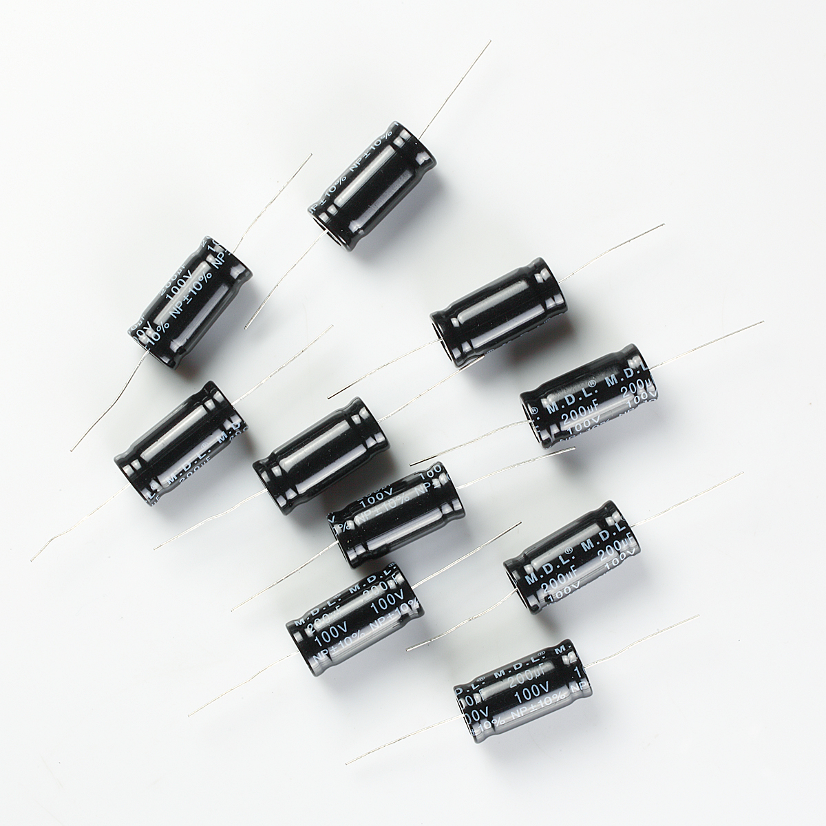 10pcs Non-Polarized Electrolytic Audio Capacitor 200MFD 200uF 100V | eBay