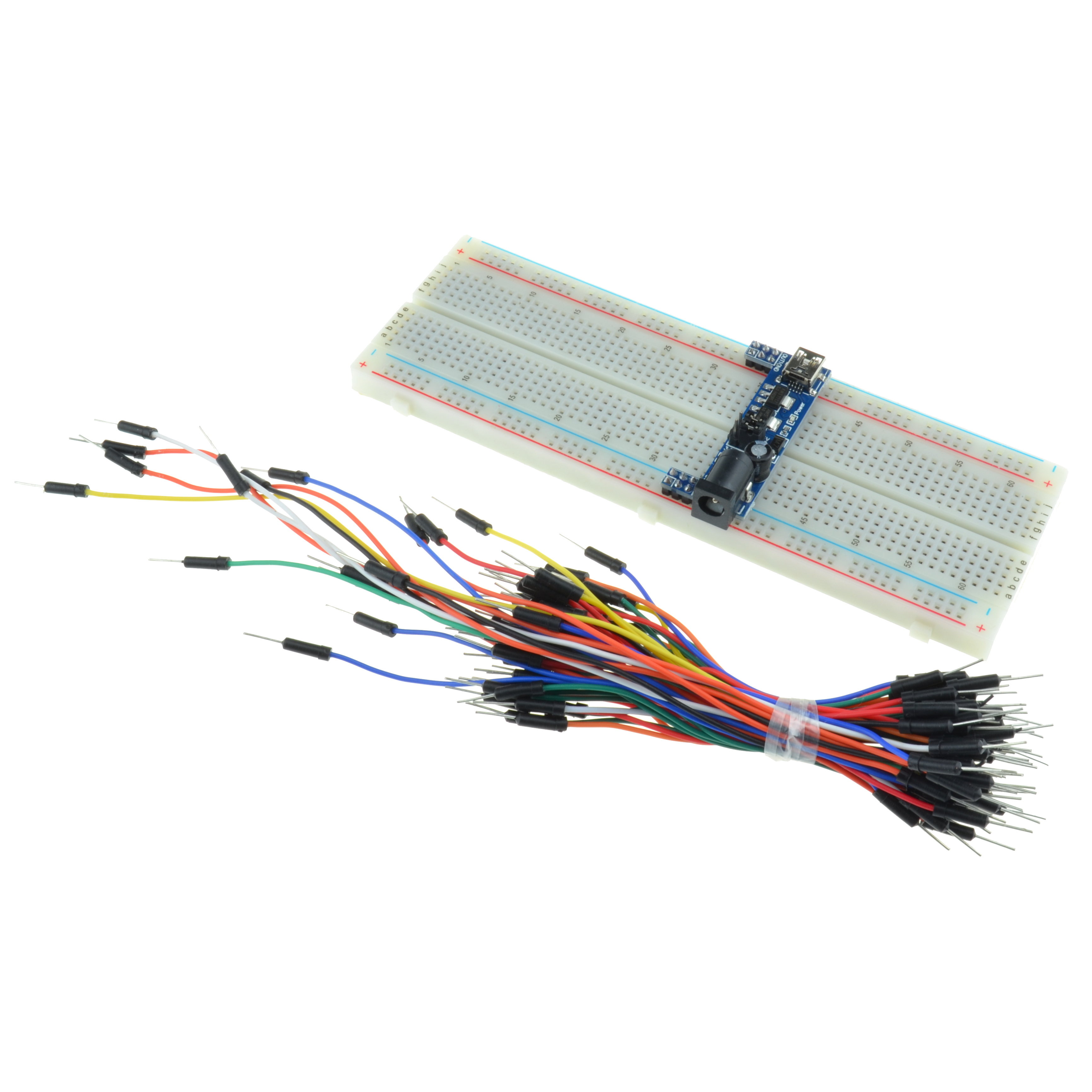 Jumper cable MB102 Power Supply Module 3.3V 5V+MB102 Breadboard Board 830 Point