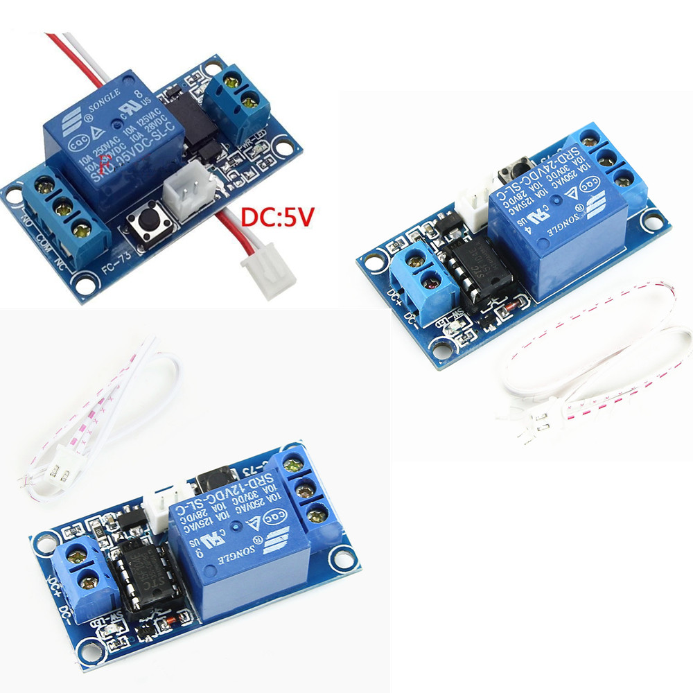 Dc 5v 12v 24v 1 Channel Latching Relay Module With Touch