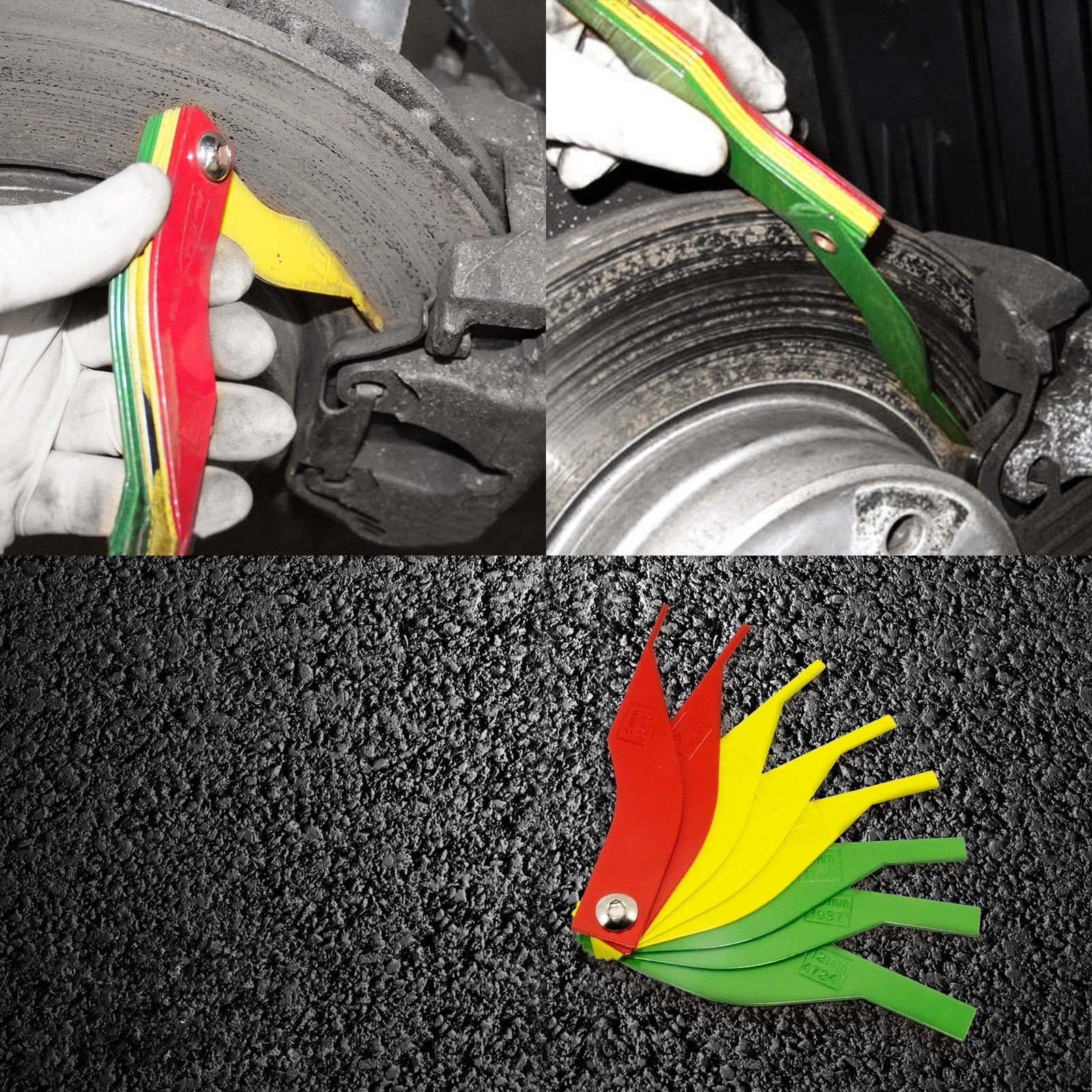 ACAMPTAR Brake Pad Detection Pen Scale Brake Pad Thickness Gauge for Brake Pad Test