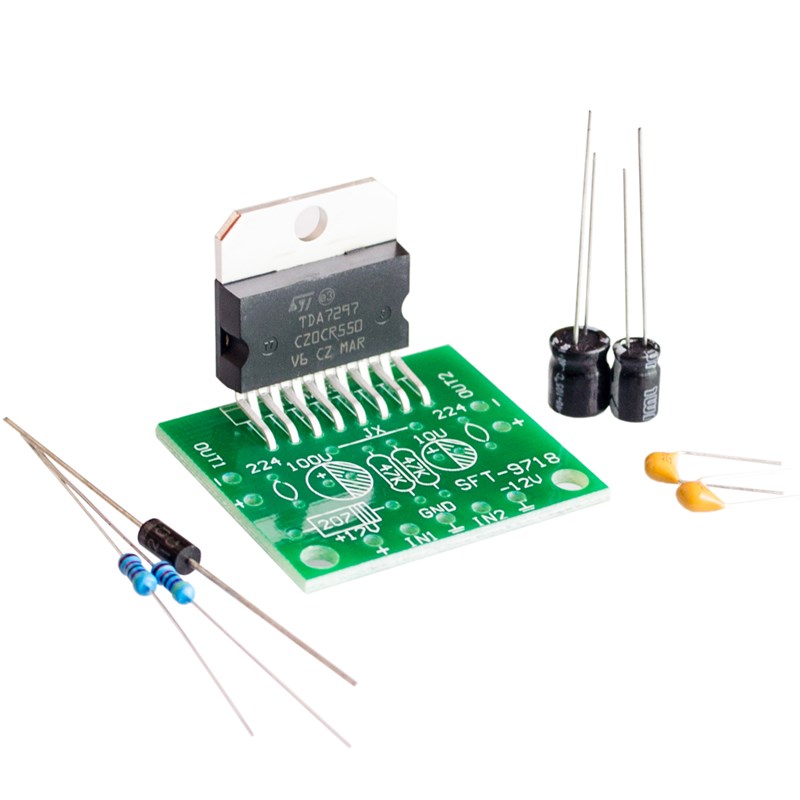 Amplificador TDA7297 Board 15W+15W DC12V de doble canal estéreo kit hágalo usted mismo C Módulo de pista